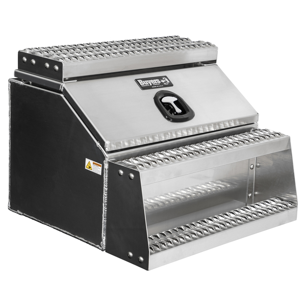 Buyers Products Heavy Duty Smooth Aluminum WideOpen™ Step Boxes for Semi Trucks - 30 Inch Width 1705283